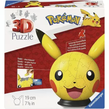 Ravensburger puzzle 3D bola Pokémon Pikachu con orejas - 54 piezas