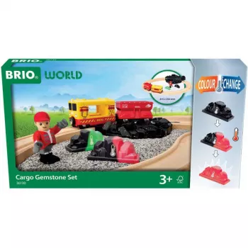 RAVENSBURGER BRIO World Set de tren de mercancías con luces que cambian de color