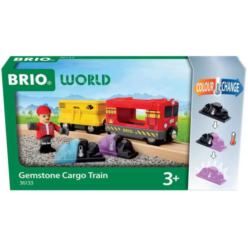 RAVENSBURGER BRIO World tren de mercancías con vagón cambiante de color