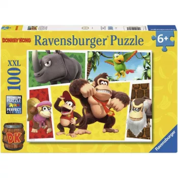 Ravensburger puzzle infantil Nintendo Super Mario - ¡Los monos están sueltos! (100 piezas)