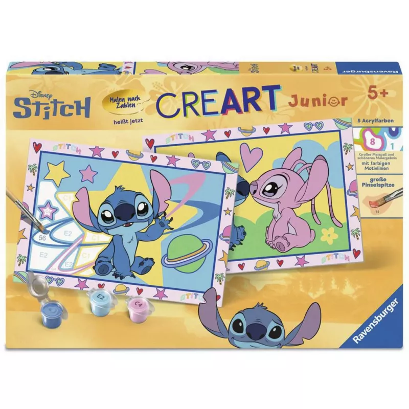 Set de pintar por números RAVENSBURGER CreArt Junior - Stitch y Angel