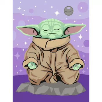 Ravensburger CreArt Star Wars - Meditierender Grogu kit de pintar por números