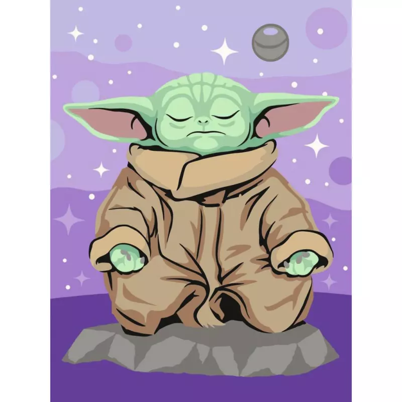 Ravensburger CreArt Star Wars - Meditierender Grogu kit de pintar por números