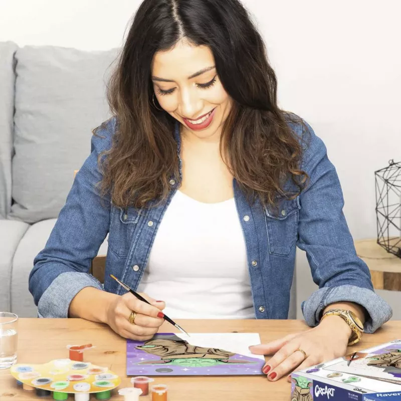 Ravensburger CreArt Star Wars - Meditierender Grogu kit de pintar por números