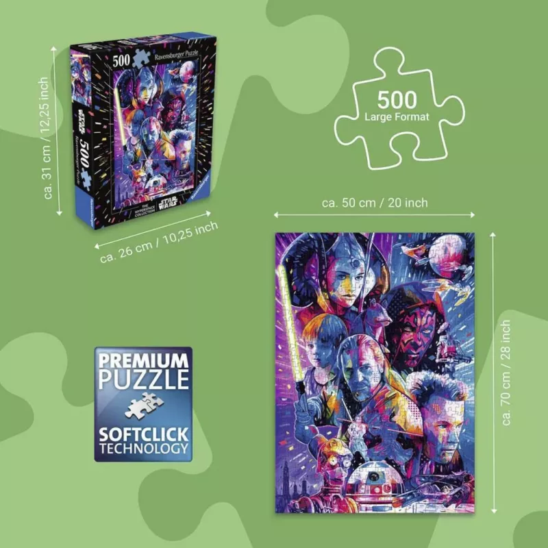 Ravensburger puzzle Star Wars Hyperspace Collection: The Phantom Menace (500 piezas, piezas grandes)