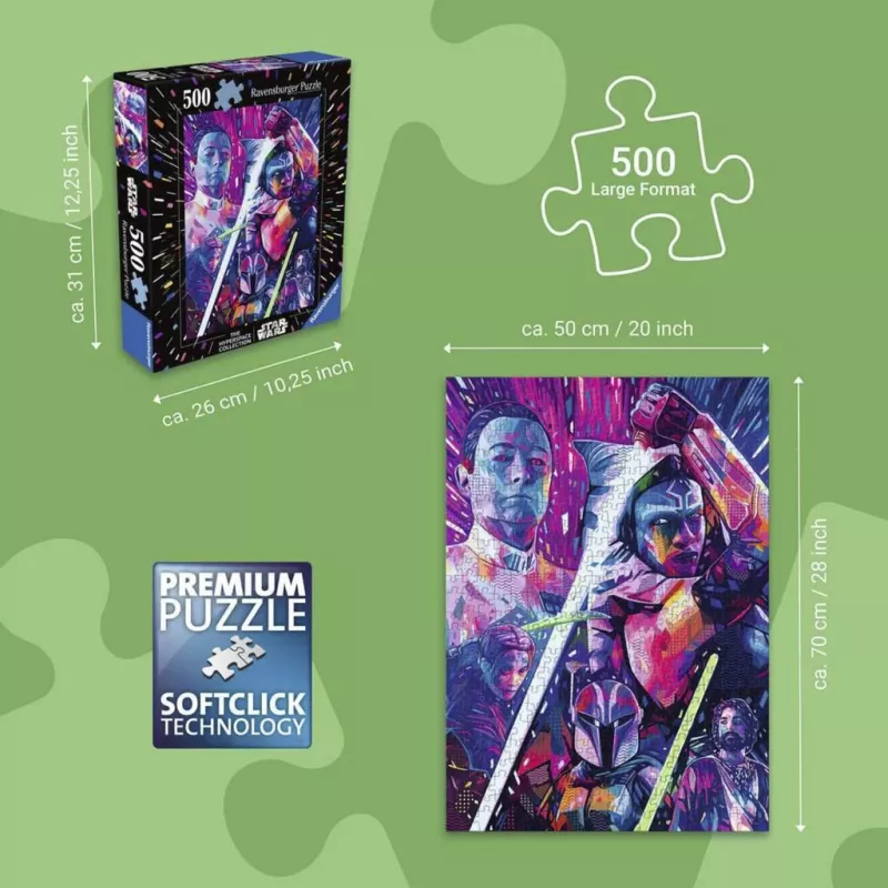 Ravensburger Puzzle Star Wars The Hyperspace Collection: Ahsoka (500 piezas, piezas grandes)