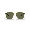 Ray-Ban Frank Gafas de sol RB3683 oro metal verde G-15 56mm unisex