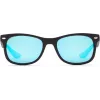 Gafas de sol Ray-Ban Junior RJ9052S100S55 - montura negra brillante, lentes espejadas azul claro, 48 mm