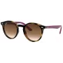 Ray-Ban Junior RJ9064S447041 Gafas de sol para niños, montura transparente azul, lentes gris degradado, 44/19/130 mm
