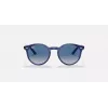 Ray-Ban Junior RJ9064S447062 Gafas de sol para niños, montura azul transparente, lentes grises degradadas, 44 mm