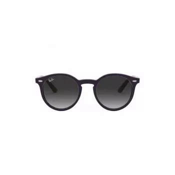 Ray-Ban Junior RJ9064S70218G Niños Gafas de sol, redondas, montura rosa transparente, lentes grises degradadas, 44 mm