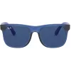 Ray-Ban Junior RJ9069S706080 Gafas de sol para niños Phantos Transparente azul gris Classic 48mm