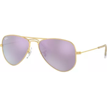 Ray-Ban Junior Gafas de sol niños RJ95062494V5 - montura azul transparente, lentes azules espejadas, 50 mm