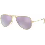 Ray-Ban Junior Gafas de sol niños RJ95062494V5 - montura azul transparente, lentes azules espejadas, 50 mm