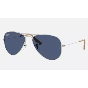 Ray-Ban Junior RJ9506S212805 Gafas de sol Transparente Azul Espejo Niños Unisex 50/13/120 mm