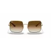 Ray-Ban RB1971-914751 Square 1971 gafas de sol - montura dorada pulida, lentes marrones degradadas, 54 mm