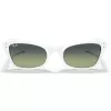 Ray-Ban RB2299975BH52 Lady Burbank Gafas de sol, mujer, montura de acetato, rayas marrón, cuadradas, lentes degradadas, 52/21/145 mm
