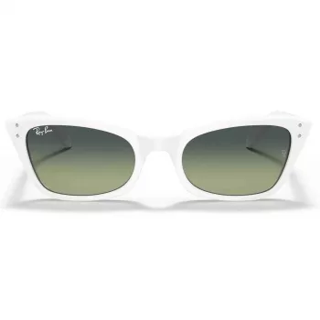 Ray-Ban RB2299975BH52 Lady Burbank Gafas de sol, mujer, montura de acetato, rayas marrón, cuadradas, lentes degradadas, 52/21/145 mm