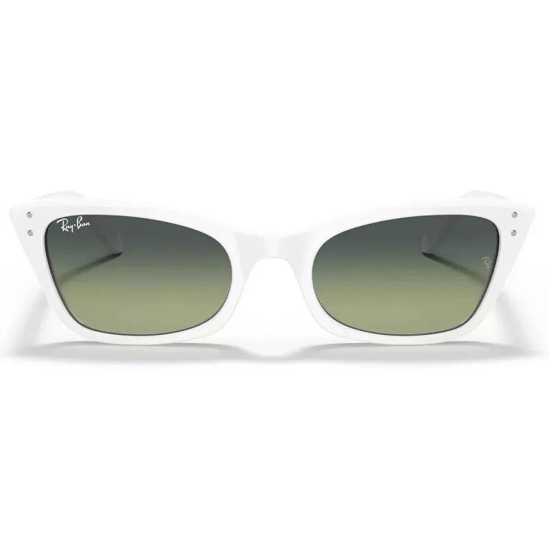 Ray-Ban RB2299975BH52 Lady Burbank Gafas de sol, mujer, montura de acetato, rayas marrón, cuadradas, lentes degradadas, 52/21/145 mm