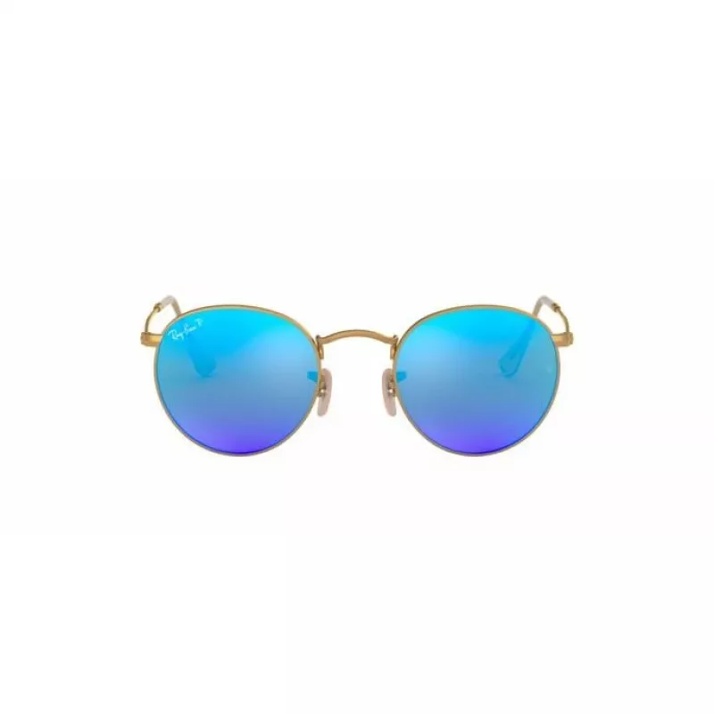 Ray-Ban RB3447 Round Metal gafas de sol oro/naranja flash 50mm
