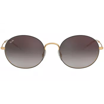 Ray-Ban RB3594-9114U0 Gafas de sol hexagonales unisex 53/20/145 mm Montura dorada Lentes marrón degradado