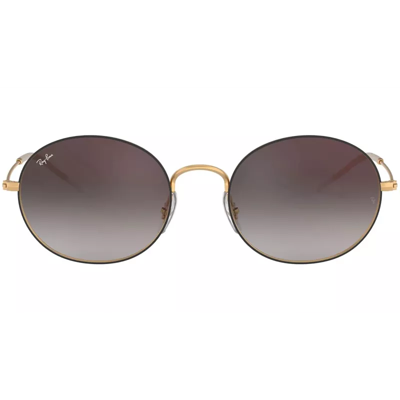 Ray-Ban RB3594-9114U0 Gafas de sol hexagonales unisex 53/20/145 mm Montura dorada Lentes marrón degradado