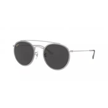 Ray-Ban RB3647N 9211B1 Gafas de sol redondas unisex Montura dorada Lente degradada azul 51mm