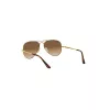 Ray-Ban RB3689 Aviator Gafas de sol Montura dorada Lentes marrón degradado 58/14/140 mm