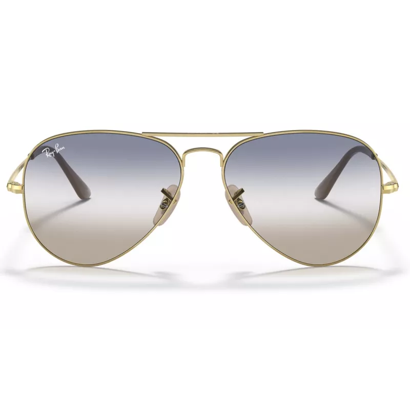 Gafas de sol Ray-Ban RB3689 Aviator doradas verdes degradadas 58mm unisex