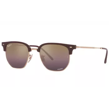 Ray-Ban RB4416F 6654G9 gafas de sol unisex - montura gris transparente, lentes grises degradadas, 53 mm