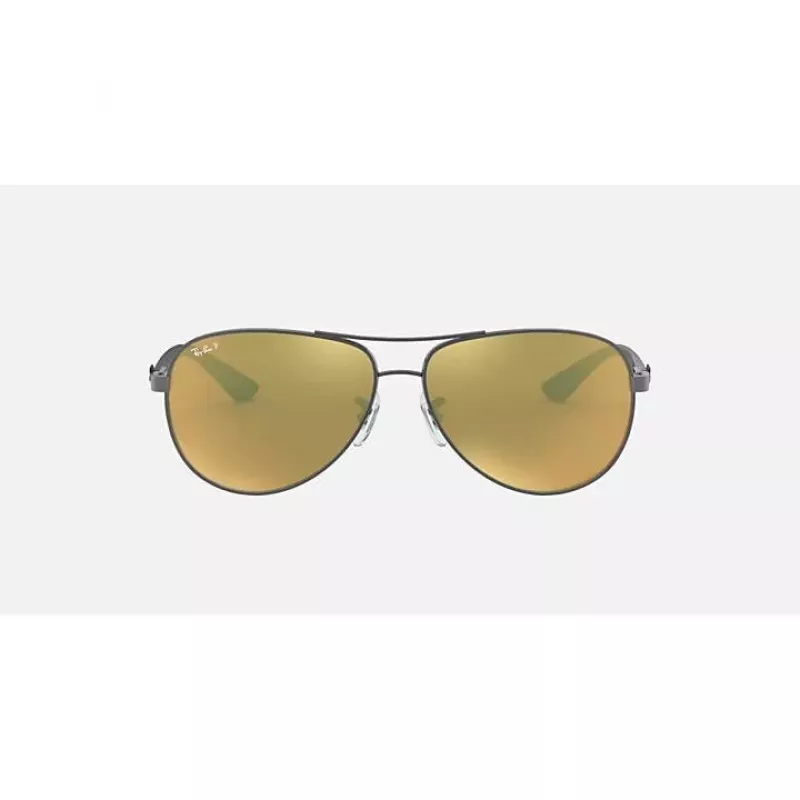 Ray-Ban RB8313 Chromance Aviator Gafas de sol Gunmetal Green Mirror Polarizado 61mm
