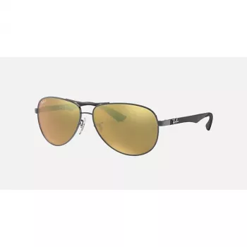 Ray-Ban RB8313 Chromance Aviator Gafas de sol Gunmetal Green Mirror Polarizado 61mm