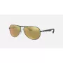 Ray-Ban RB8313 Chromance Aviator Gafas de sol Gunmetal Green Mirror Polarizado 61mm