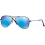 Ray-Ban RJ9506S201555 Gafas de sol para niños, montura negra brillante, lentes verdes Classic G-15, 50/13/120 mm