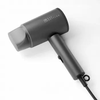 Secador de pelo Ray Battler RB 7007 HD-7007 - 2000W motor AC iónico cerámico, 3 niveles de calor/2 velocidades, golpe de aire frío, boquilla concentradora, negro