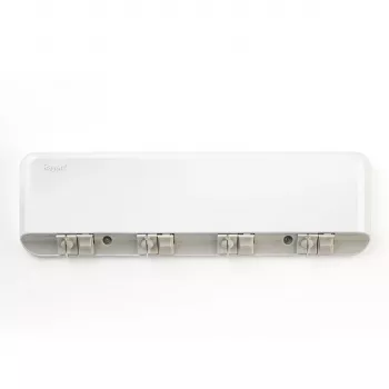 RAYEN Tendal de pared automático retráctil de 4 cuerdas, 20 m de longitud total de secado, blanco