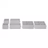 Rayen Organizador de cajón extensible bandeja para cubiertos, 310-500 mm, gris/blanco, 6-8 compartimentos, apto para lavavajillas