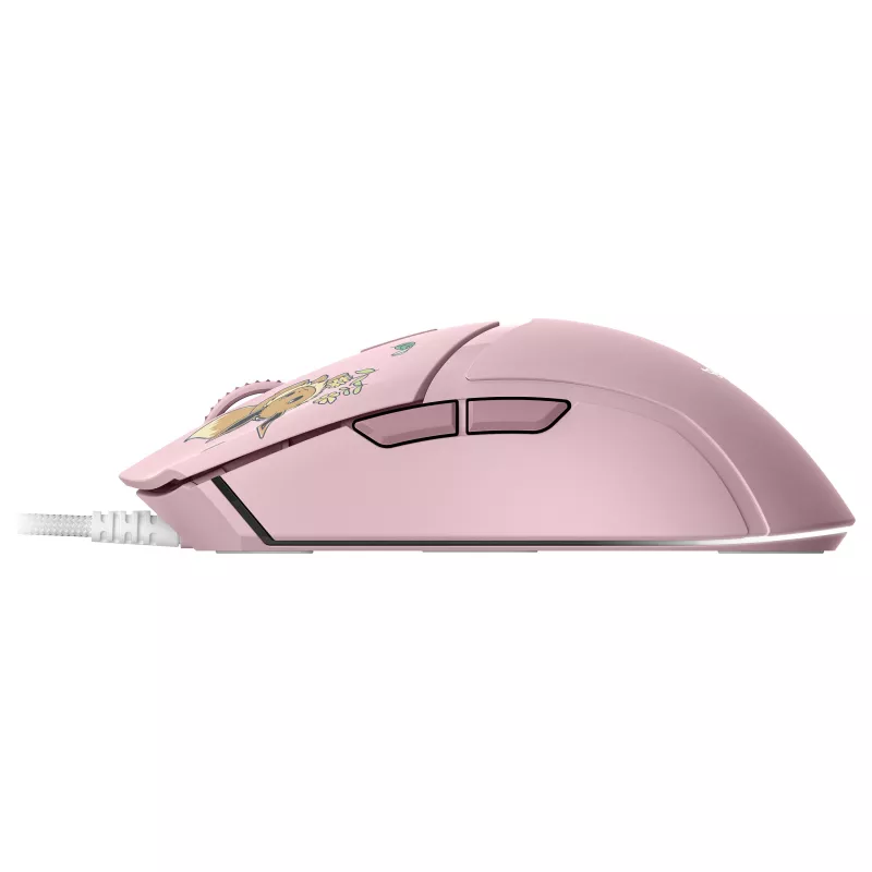 Razer Cobra – edición Pikachu & Eevee ratón gaming con cable, sensor óptico de 8500 DPI, iluminación inferior Chroma RGB, 6 botones programables, simétrico para diestros