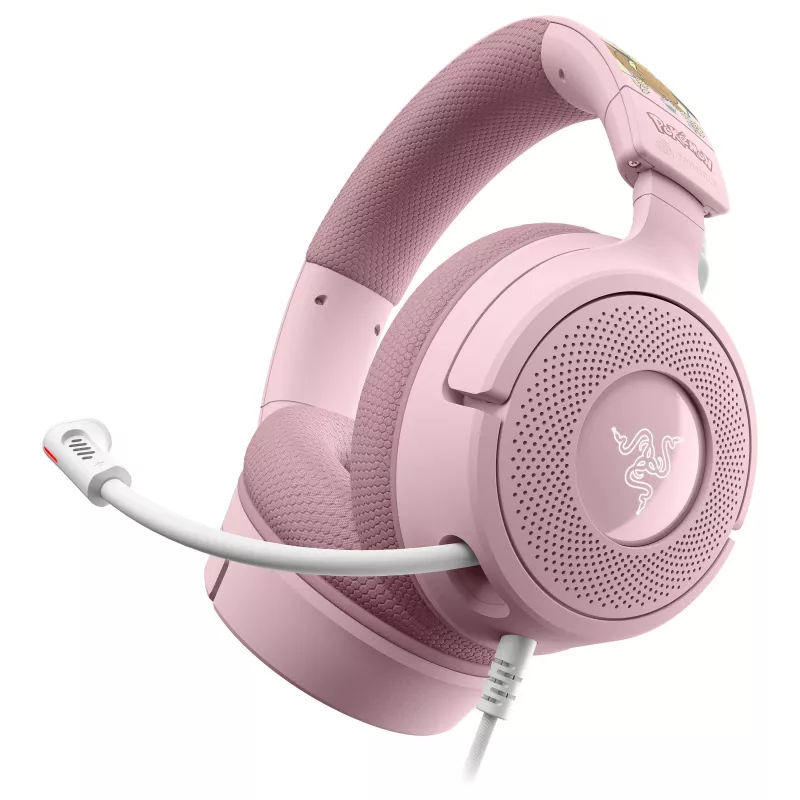 Razer Kraken V4 X Pokemon Pikachu & Eevee Edition Auriculares gaming con cable, USB-C, 40 mm
