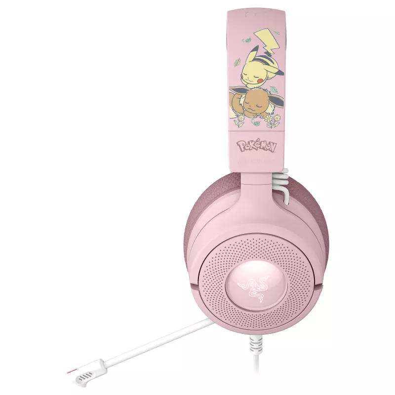 Razer Kraken V4 X Pokemon Pikachu & Eevee Edition Auriculares gaming con cable, USB-C, 40 mm