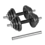 REBEL ACTIVE mancuernas ajustables en maletín 20 kg con barra