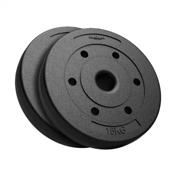 REBEL ACTIVE Set de discos de bitumen 2x15kg, agujero 51mm - para barras olímpicas
