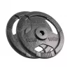 REBEL ACTIVE Set de pesas de hierro fundido 2x10kg, orificio 31mm, discos con asas, negro