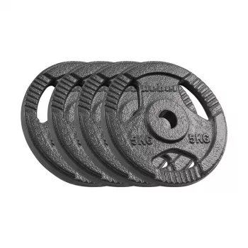 REBEL ACTIVE Set de discos de hierro fundido 4x5kg, orificio 31mm, disco con asas