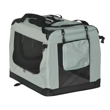 Transportadora plegable REBEL ANIMALS XL 82x58x58 cm gris