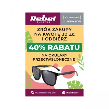 Póster promocional Rebel Electro – promoción de gafas A2
