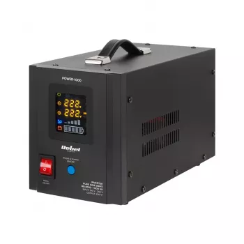 Rebel POWER-1000 SAI - Convertidor de onda senoidal pura con función de carga 12V 230V 1000VA/700W