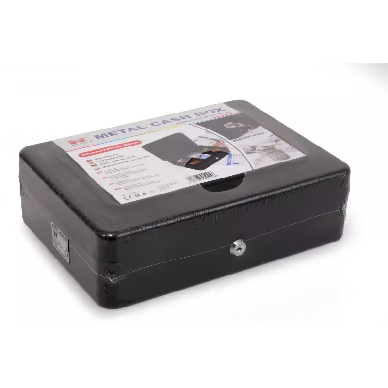 RED EAGLE BOX-300 caja de caudales metálica con cerradura de llave, negra, acero