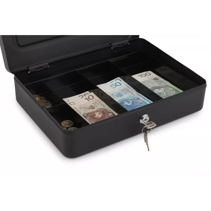 RED EAGLE BOX-300 caja de caudales metálica con cerradura de llave, negra, acero