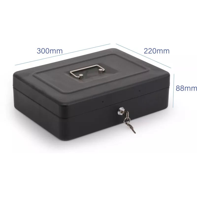 RED EAGLE BOX-300 caja de caudales metálica con cerradura de llave, negra, acero
